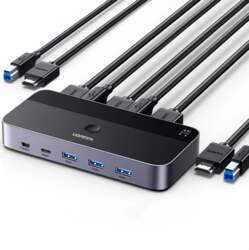 UGREEN KVM CM664 switch 3xUSB-A 2xUSB-B