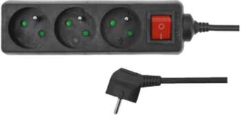 AWTools power strip 3 sockets 5