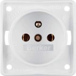 Berker Integro Flow single socket with/out