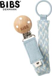 Bibs BIBS PACIFIER BRAID BABY BLUE
