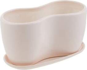 CERAMIC FLOWER POT WITH PLATE D29