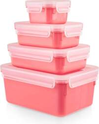 EMSA Clip  Close Rectangular Set Coral