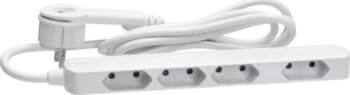 Extension cable 4 sockets 2P/II flat