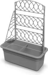 FLOWER POT WITH PERGOLA BLOMA GRAY