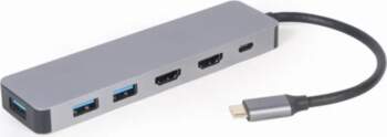 GEMBIRD A-CM-COMBO3-03 Multiport USB Type-C Adapter