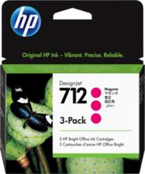 HP 712 3-Pack 29-ml Magenta  DesignJet