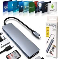 HUB USB Platinet adapter Multimedia 7in1