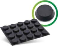 INLINE - Gummifüße - flat self-adhesive