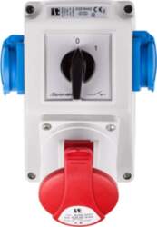 Installation kit with socket 32A 5P+2x2P+Z