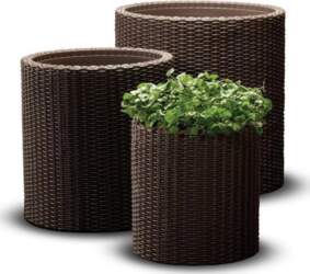 Keter Cylinder Planters S+M+L flower pot