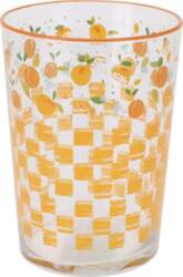 Large glass with a fruity pattern