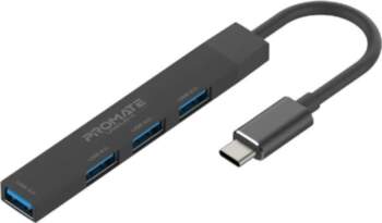 PROMATE LiteHub-4 USB-C Hub 3x USB