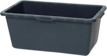Rectangular construction container made of plastic