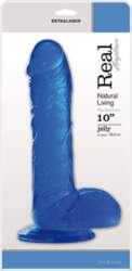 Simple blue rubber dildos with suction