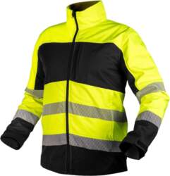 Softshell warning work jacket yellow and