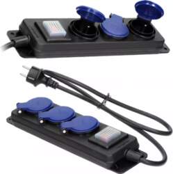 Splash-proof workshop extension cable with IP44
