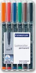 Staedtler 318 WP6 permanent marker Black