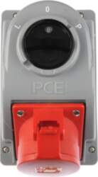 Steels socket with switch L-0-P 32A