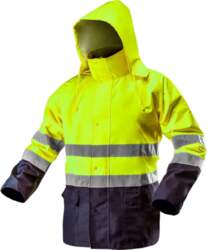 Warning work jacket waterproof  yellow  size