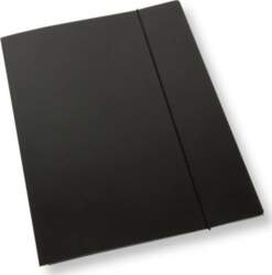 A4 folder with elastic band black