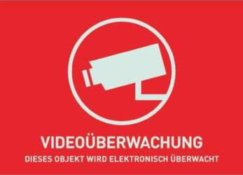 ABUS warning sticker video surveillance (without