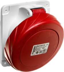 Board socket 5P 32A 400V red