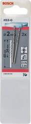 Bosch 2 Metal Drill Bits HSS-G