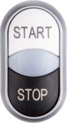 Button drive double black/white /START-STOP/ with