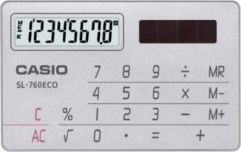 Casio SL-760ECO calculator Pocket Basic Silver