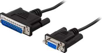 Deltaco DEL-32E-B serial cable Black 3