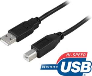 Deltaco USB-230S USB cable 3 m