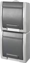 Elektro-Plast Aquant. Vertical double SCHUKO socket