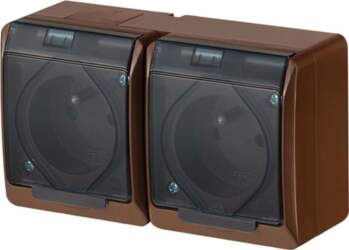Elektro-Plast Hermes Hermetic double socket with/out