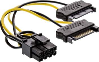 InLine 0.15m 2x SATA plug
