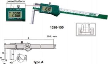 Insize SUWMIARKA SPEC. 11-150 CYFR. MAUA-KW