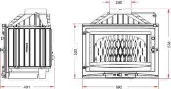Invicta Selenic 700 cast iron firebox