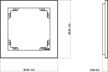 Karlik Deco frame  single  black  glass