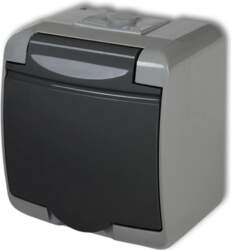 Karlik Single socket with/u Junior graphite