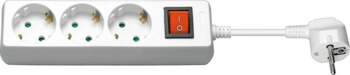 MicroConnect 3-way Schuko Socket 3M White