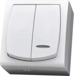 Ospel Madera double hermetic candlestick switch