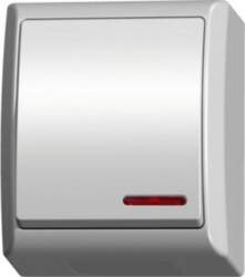 Ospel Single-pole switch with backlight IP44