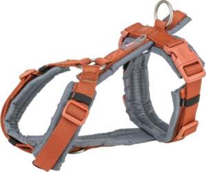 Premium trekking harness dog rust/graphite S–M: