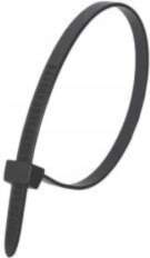 Reusable black cable ties 7.2x150mm