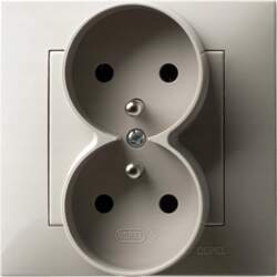 SAPPHIRE Double socket with grounding module