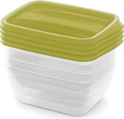 Set of food containers rectangular 4x0