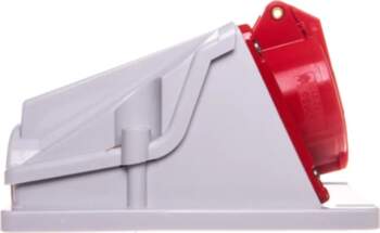 Steels socket 5P 16A 400V red