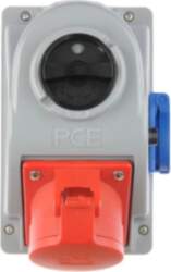 Steels socket with switch 0-1 32A