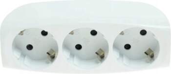 Triple plug splitter with grounding schuko
