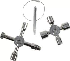 Universal key for technical cabinets 10in1