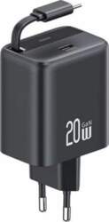 USAMS Charger 1xUSB-C with retractable USB-C